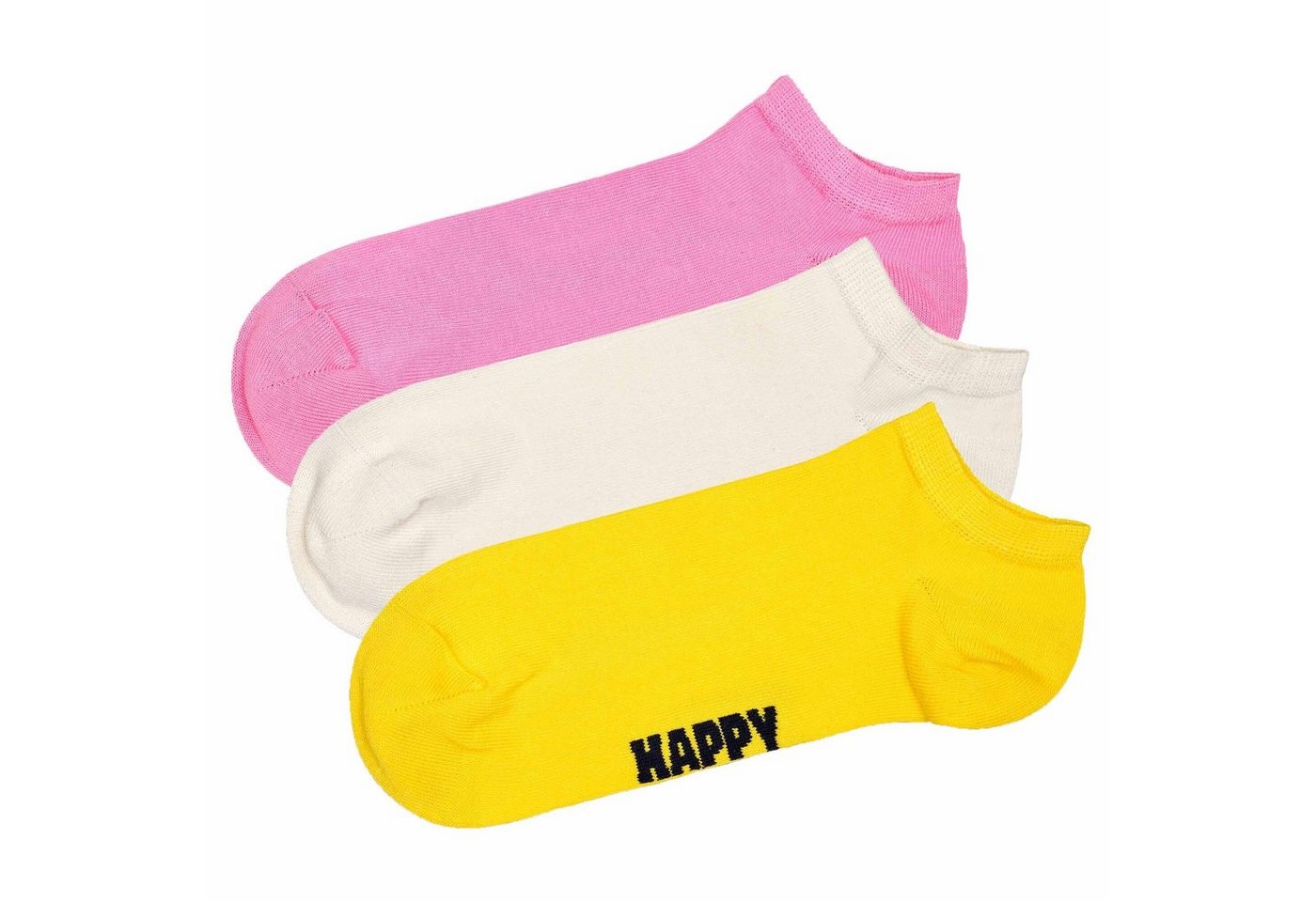 Happy Socks Sneakersocken Unisex Sneaker-Socken, 3er Pack - Solid Socks Low von Happy Socks