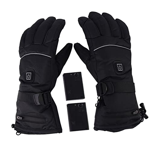 1 Paar Beheizte Handschuhe wasserdichte Handschuhe Herren beheizbare Handschuhe Ski thermohandschuhe Thermal Gloves beheizbare Arbeitshandschuhe warme Handschuhe für männer Plüsch Happyyami von Happyyami