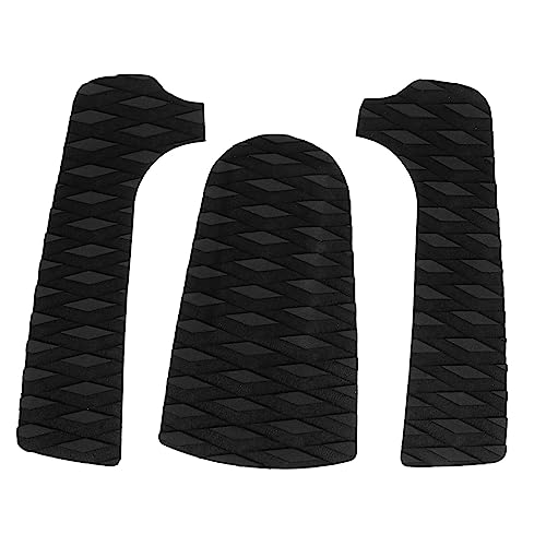 3St Gleitschutz für Surfbretter Traktionspads mit Surfzubehör -Pad-Surfbrett Deckpads Surfen Stampfpads Anti-Pads für Surfbretter -Pads mit maximalem Grip Eva Black Happyyami von Happyyami