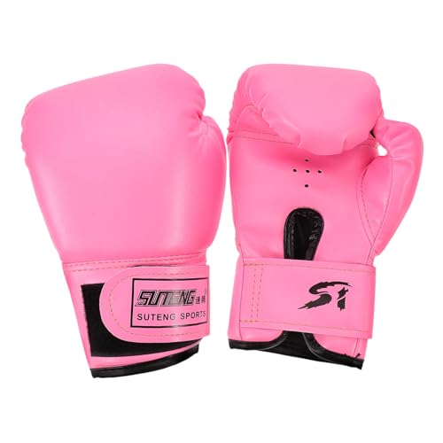 Happyyami 1 Paar Boxhandschuhe Sparring Schlaghandschuhe Junior-Trainingshandschuh Für Kickboxen Boxsack Fokuspolster MMA Thai-Pad Schlaghandschuhe Rosy von Happyyami