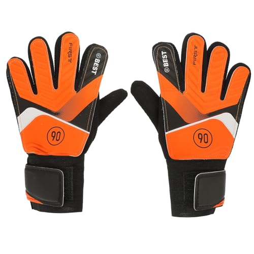 Happyyami 1 Paar Fußball-Trainingsgeräte Boxhandschuhe Boxschuhe Torwarthandschuhe für Hund bot latexhandschuhe sportgeräte Sporthandschuhe Fußballhandschuh aus Latex Emulsion Orange von Happyyami