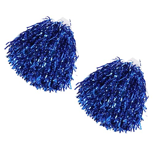 Happyyami 1 Paar Pommes jubeln Cheerleader-Pompons tanzende Pompons Cheer Leader Pom Poms Tanzen Sie jubelnde Poms Pompons Masse chirlider Pompoms würfelunterlage jubel poms Bommel Blue von Happyyami