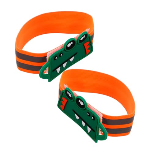 Happyyami 1 Paar Reflektierendes Armband Fahrrad Telefon Halterung Fahrradlicht Autotelefonhalterung Berghandschuhe Mountainbike-Pedale Zyklus Lichter Für Fahrräder Weste Keuchen Orange PVC von Happyyami