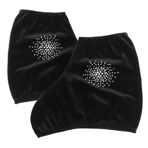 Happyyami 1 Paar Schlittschuhabdeckungen Skating-socken Knöchel-Gel-Pads Rollschuhe Skating-Teile Überzüge Für Eislaufschuhe Schlittschuhschoner Eiskunstlauf Polyester Black von Happyyami