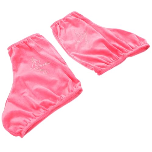 Happyyami 1 Paar Schlittschuhabdeckungen Wachen Schlittschuhwächter Eislauf-Soaker schlittschuhschutz Schlittschuhe zubehör schmutzige Kofferraumüberzüge Rollschuhabdeckungen Polyester Rosa von Happyyami