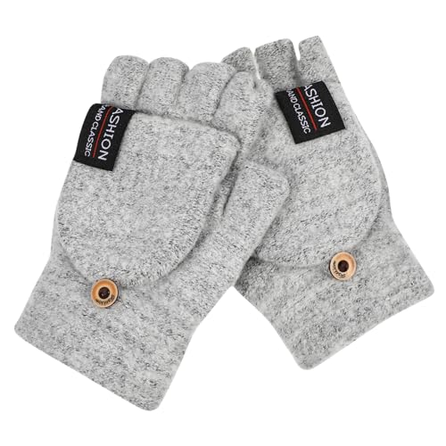 Happyyami 1 Paar elektrische Heizhandschuhe wiederaufladbar Dehnbare Strickhandschuhe USB thermohandschuhe Thermal Gloves Winterhände elektrischer Handschuhwärmer Laptop-Handschuhe Stricken von Happyyami