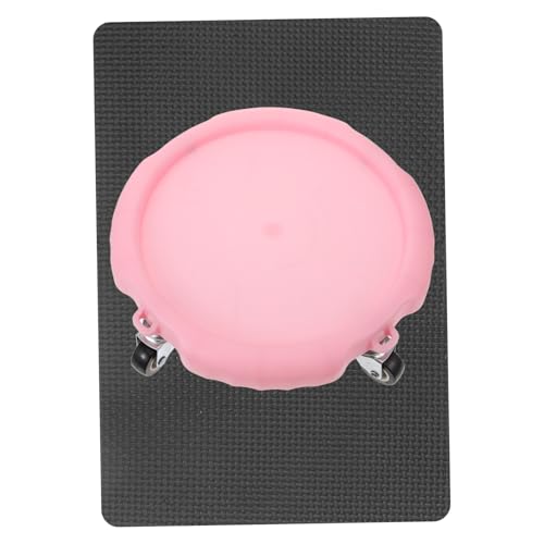 Happyyami 1 Satz Bauchplatte Hantel Barren Rad einstellbar Riemen Pads Fitness geräte fitnessgeräte Fitness-Schiebeplatte skatebord Fitness-Übungsbrett Bauch-Fitnessscheibe PU-Material Rosa von Happyyami