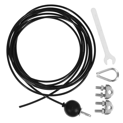 Happyyami 1 Satz Fitness-rollenkabel Kabelgewicht-rollensystem Station Hochziehen Fitnesskabel Stange Herunterziehen Maschine Garagentor Kabel Klimmzugstange Handhaben Barren Tür Black Gummi von Happyyami