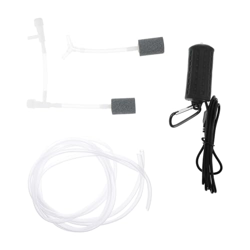 Happyyami 1 Satz Sauerstoffpumpe Aquarium Wasser Aufblasgerät Kompressor Auslauf USB tragbare luftpumpe Aquarien Luftpumpe Luftpumpe Zubehör für Aquarien Silikonmaterial Black von Happyyami