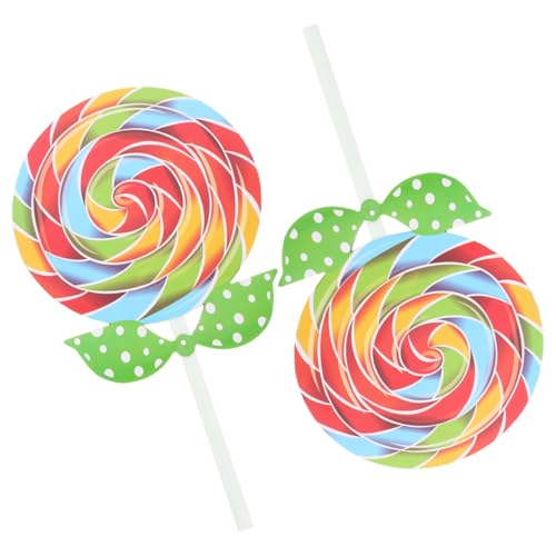 Happyyami 1 Satz Simulation Lutscher Riesige Lutscher-Requisite Lollipop- Rosa Zuckerstangen-Requisite Gefälschter Lutscher Lollipop-kostüm Lutscher Requisiten Groß Hölzern 2st von Happyyami