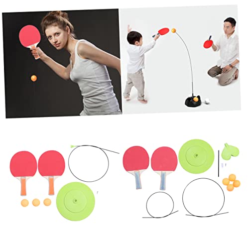 Happyyami 1 Satz Trainingsgerät für Tischtennis Tennisschläger Pickleball-Schläger Puzzlematte Netz Tischtennis Trainer interaktives frühpädagogisches Sporttrainingsgerät von Happyyami