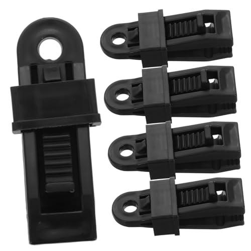 Happyyami 1 Satz Zeltclip Camping Zubehör Zeltbefestigungen Vielseitige Clips Planenklammern Strapazierfähig Zubehör Für Outdoor-zelte Gurte Für Autoabdeckungen Zeltklemme Plastik Black 5st von Happyyami