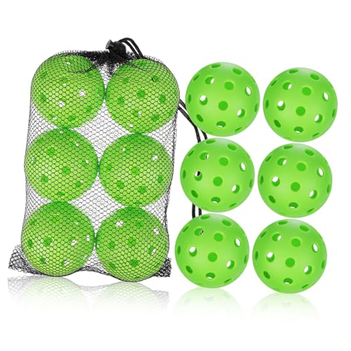 Happyyami 12 STK Pickleball Hohle Übungsgolfbälle Hohle Übungsbälle Trainingsbälle Baseball üben Baseball Flugwiderstand Baseball Schlagtraining Übungsbälle Trainingsball PVC Green von Happyyami