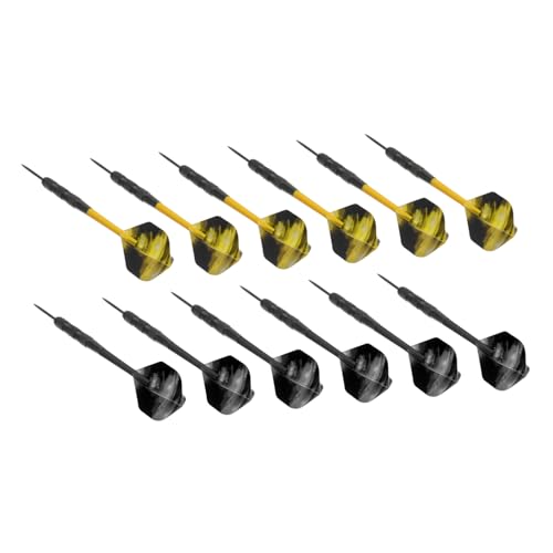 Happyyami 12St 20g pro Darts professionelle dartpfeile dartflights dartszubehoer Darts ringlicht High-end Darts Accuracy Darts Professional Darts stelldartscheiben Pin-Typ hart Zubehör Black von Happyyami