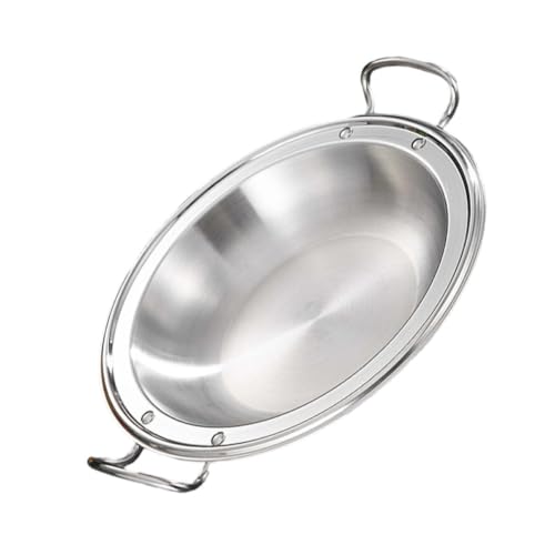 Happyyami 1Stk Alkoholkocher Kleiner heißer Topf Bratpfannen Wok Bräter Korb Outdoor Kochtopf edelstahltopf Pfanne für den Außenbereich Kochgeschirr für den Außenbereich Edelstahl 304 Silver von Happyyami