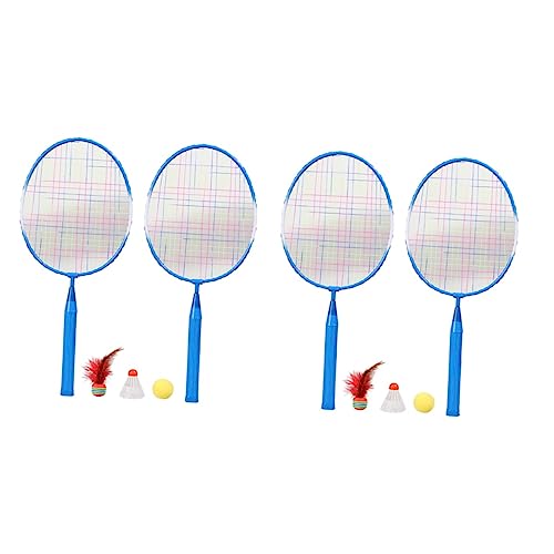 Happyyami 2 Sätze Badmintonschläger Mit Bällen Netzschläger Badminton Schläger Kinderbedarf Rasenspiel Beach-Tennis-schläger Strandschläger Aus Stoff Für Kinder Tennisschläger Aus Stoff von Happyyami