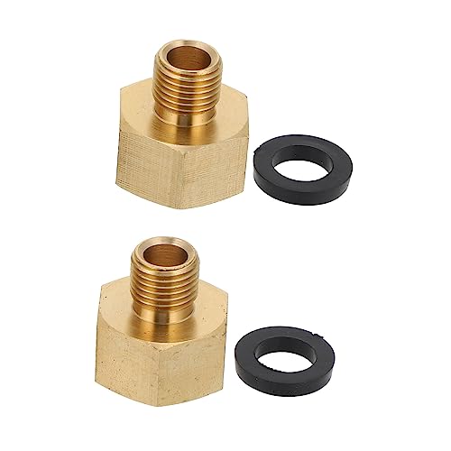 Happyyami 2St Gasadapter Gartenschlauchanschluss Anschlüsse Propan-Schnellkupplungsadapter Rohrverbinder Messing Messingrohradapter Rohrverschraubungen Flare-Gewindeanschluss Golden von Happyyami