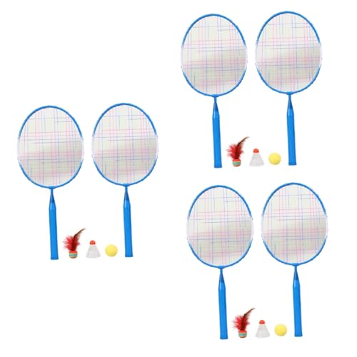 Happyyami 3 Sätze Badmintonschläger mit Bällen Strandschläger aus Stoff für Kinder Kinderbedarf Badminton Schläger Netzschläger Rasenspiel kinder outdoor Spielzeug kinder draußen Spielzeug von Happyyami