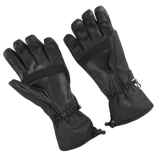 Happyyami 3 Sätze Heizhandschuhe Saft-Handschuhe wiederaufladbar Liner Handschuhe Männer thermohandschuhe Thermal Gloves handwärmer Handschuhe verstellbare warme Handschuhe Polyester Black von Happyyami