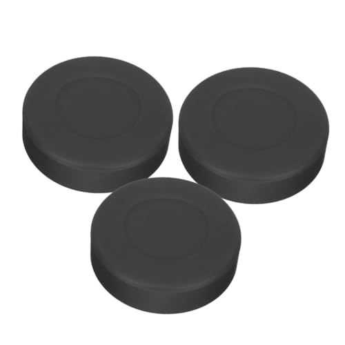 Happyyami 3St blöder Puck Eishockey-Puck Hockeytraining Hockeyball-Set Eishockeysimulation Hallenhockey-Pucks Hockeyspiele Hockeybälle Rollhockey-Puck offizielle Eishockeypucks Gummi Black von Happyyami