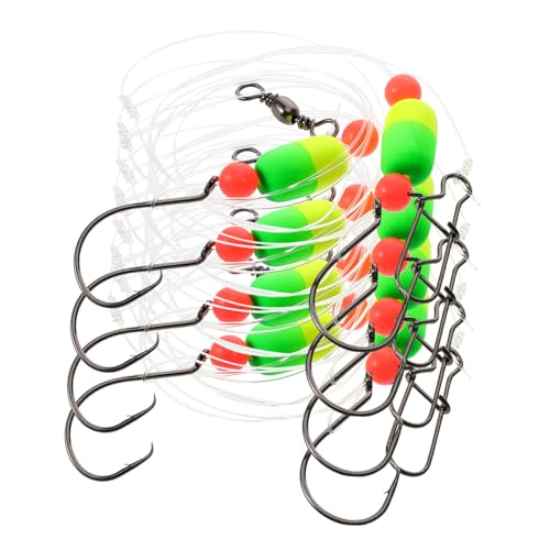 Happyyami 4 Sets Meeresangel Rig Angelausrüstung Ersatzhaken Angelhaken Angelzubehör Angelhaken Angelzubehör Angel Posenhaken Angel Posenhaken Hartstahl von Happyyami