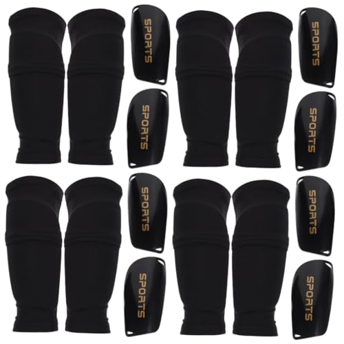 Happyyami 4 Sets Schienbeinschutz Einsatz Bequeme Beinschutzsocken Schienbeinschutz Socke Outdoor Fußball Schienbeinschoner Fußball Trainingssocken Atmungsaktive Wadensocken von Happyyami