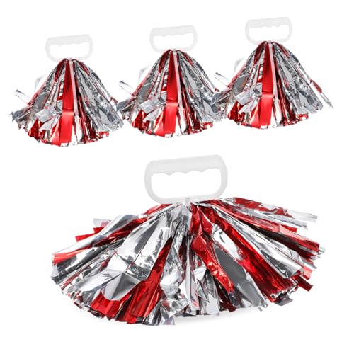 Happyyami 4 Stück Cheerleading Ball Pompons Für Den Sport Cheer Poms Sportveranstaltungen Partygeschenke Cheerleader Zubehör Cheerleading Pomps Jubelartikel Handgehaltene Pompons von Happyyami