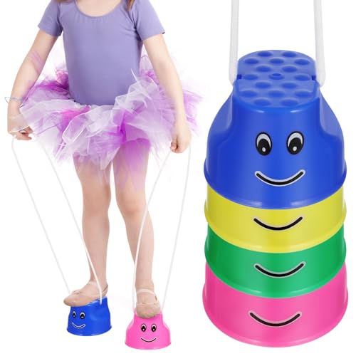 Happyyami 4 Stück Stelzen Für Sensorisches Training Outdoor Stelts. Laufdollis Stelzen- Kunststoffausgleichsstilts Outdoor Stelzen Eimer Gartenspiele Trainingsgeräte Lächelndes Gesicht Kind Happyyami 4 Stück Stelzen Für Sensorisches Training Outdoor Stelts. Laufdollis Stelzen- Kunststoffausgleichsstilts Outdoor Stelzen Eimer Gartenspiele Trainingsgeräte Lächelndes Gesicht Kind von Happyyami