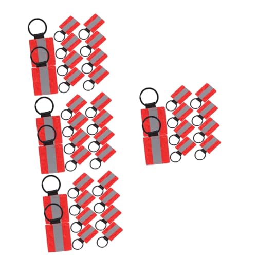 Happyyami 40 Stk Anhänger Mit Sicherheitsreflektor Schlüsselanhänger Mit Reflektorstreifen Reflektierende Sicherheitsausrüstung Reflektierende Schlüsselanhänger Für Taschen Etiketten Rot von Happyyami