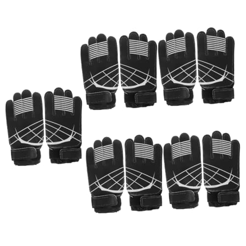 Happyyami 5 Paare Fußball-Torwarthandschuhe Handschuhe Fußball Satinhandschuh Torwarthandschuhe für torwarthandschuh für Handschuh für Fußballspieler Anti-Rutsch-Handschuhe Pu von Happyyami