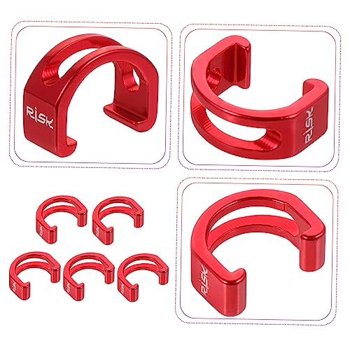 Happyyami 5st Fahrradschnalle Guide-shifter-adapter Kabeldrahtklemmen Fahrrad C-clips Klemmen Gehäuse Schlauchführungsschellen C-clips Für Fahrradrahmen Schaltklemmen Rot Aluminiumlegierung von Happyyami