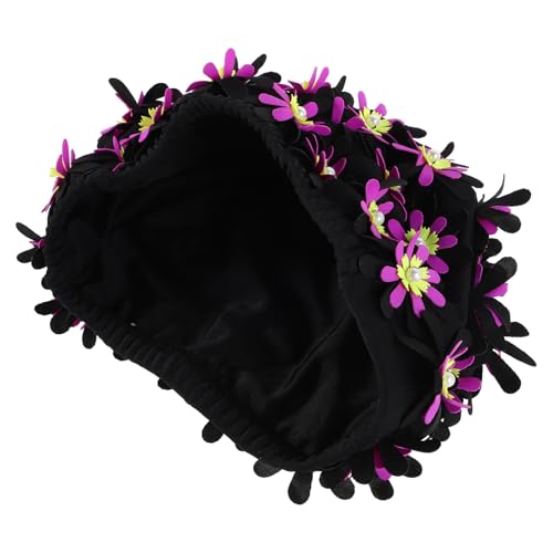 Happyyami Badekappe mit Blumenmuster Duschhaube Badekappen für Damen zweilagige Badekappen Kleiderbügel Blumen Schwimmkappe D Schwimmkappe Wiederverwendbare Badehüte geblümte Badekappe Stoff von Happyyami