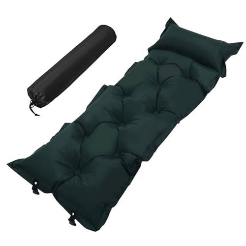 Happyyami Campingmatte Campingmatratze selbstaufblasend Camping-Kit selbstaufblasende matratze Inflatable Mattress aufblasbare matratze Campingausrüstung selbstaufblasendes Campingbett Green von Happyyami