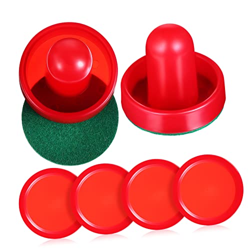 Happyyami Eishockey Ersatz Pucks Und Anschieber Set Mit Polster Ideal Für Airhockey Tischspiel Hochwertige Schieber Und Pucks Für EIN Verbessertes Spielerlebnis 1 Satz von Happyyami