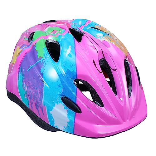 Happyyami Fahrradhelm Jugend Helme Helm für Fahrrad Kleinkindhelm Skateboard-Helme Kinder-Skateboard-Helm kinderfahradhelme fahradhelm Kinder Helm zum Radfahren Schutzhelm Folge Rosa von Happyyami