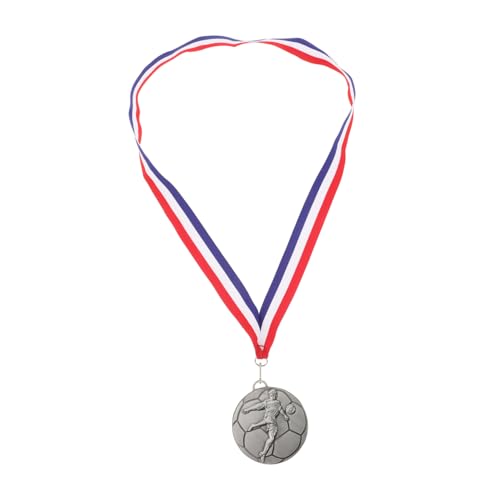 Happyyami Fußballmedaille Hängend Medaille Medaillen Für Auszeichnungen Für Fußball Fußballmedaillen Zum Aufhängen Fußball Auszeichnungen Zarte Medaillen Silver Zinklegierung von Happyyami