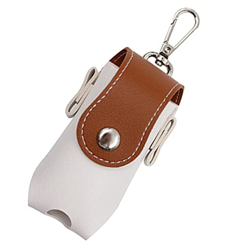 Happyyami Golftasche Tasche Für Golfzubehör Liner Tasche Für Golfwertsachen Tragbarer Golfhalter Golfballmarker Nudel-golfbälle Golfschläger-reinigungsbürste Tasche Zum Golfen Light Brown Pu von Happyyami