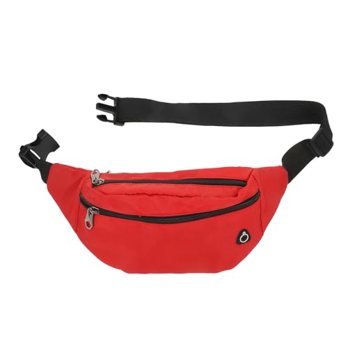 Happyyami Laufgürtel-Hüfttasche Workout-Gürteltasche Telefonhalter Kleine Hüfttasche Für Reisen Wandern Angeln Camping Rot von Happyyami