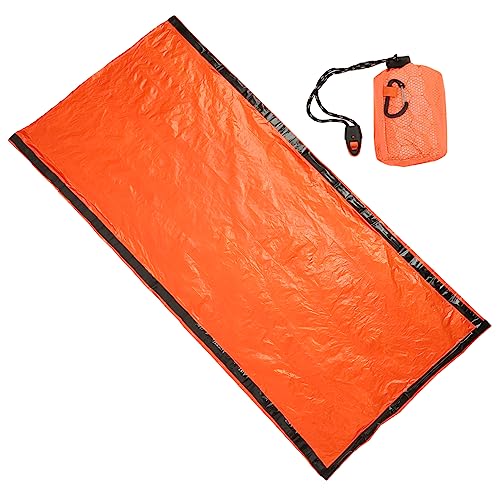 Happyyami Notfall Schlafsack Aus Aluminiumfolie Mit Kordelzug Ultraleicht Und Kompakt Ideal Für Outdoor Aktivitäten Wandern Camping Und Notfälle Schützt Vor Kälte Und Nässe von Happyyami