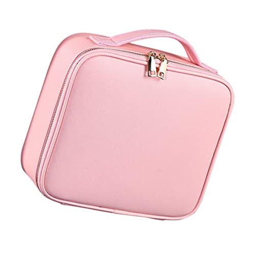 Happyyami PU Make Up Tasche Organizer Reisekosmetikkoffer Mit Verstellbaren Trennwänden Und Tragbar Große Kapazität Für Damen Für Reisen Und Aufbewahrung von Happyyami