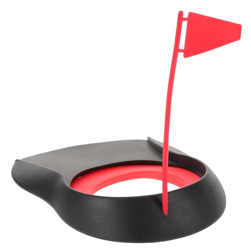 Happyyami Putter Golf-Chipping-Spiel leuchtende Golfbälle Golf-Tee Golfballmarker Golf-Trainingsmatte Golf-Putting-Matte Golf Putting Matte Loch setzen Golf-Trainings-Putting-Cup Plastik von Happyyami