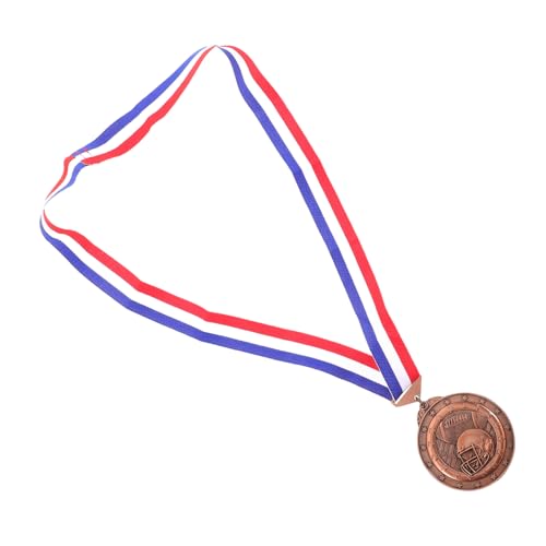 Happyyami Rugby-Medaille Hängt Kompakte Medaille Medaillenmodell Wettkampfmedaillen Wettbewerbsbelohnungsmedaillen Fußball-medaillendekor Rugby-Award-Medaille Zinklegierung Light Brown von Happyyami