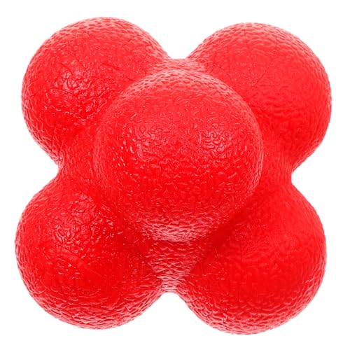 Happyyami Rugby Yoga-Ball matschiger Ball Stabilitätsball Reaktionsbälle für Sport o Ball fitnessball gymnastikballe Training Fussball Sporttraining Trainingsball Gymnastikbälle rot von Happyyami