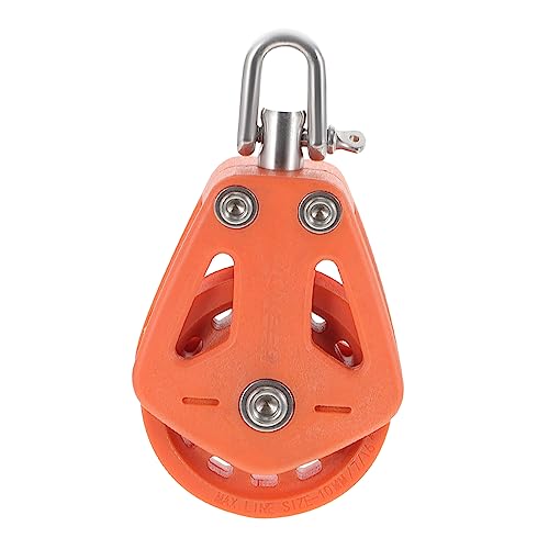 Happyyami Segelrolle Kabel Wirbel Zum Meeresangeln Bootsstecker LAT Feste Riemenscheibe Bootszubehör Abfluss Lager Heberolle Trizepsseil Becher Mit Strohhalm Riegel Rad Edelstahl 316 Orange von Happyyami