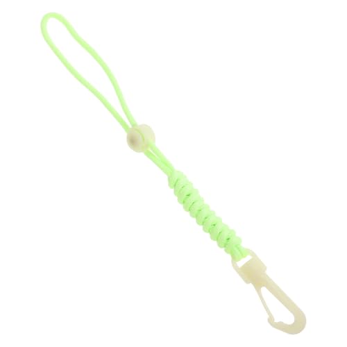 Happyyami Tauchschnallenseil Handschlaufe Zum Tauchen Leuchtendes Tauch-Lanyard Tauchflossenhalter Tauchtaschenlampengurt Coil-Lanyard Tauchgewichtsgürtel Tauchclip Light Green Edelstahl 316 von Happyyami