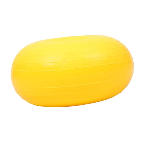 Happyyami Yoga-Ball Ball für Yoga aufblasbarer Ball krafttraining Ball für Pilates Yoga zubehör zuschlagen Massageball Mehrzweck-Yogaball Pilatesball für den täglichen Gebrauch PVC Yellow von Happyyami