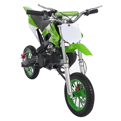 HarBin-Star 49cc 2 Takt 8 Zoll Kinder Dirt Bike Dirtbike, Mini Kinder Crossbike, Pocket Pitbike, Kinderbike Rennbike bis Tragfähigkeit 80kg, 110 x 62 cm (Grün) von HarBin-Star