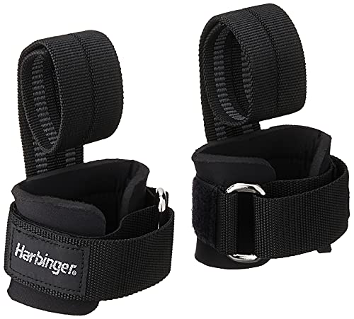 Harbinger 360531 Big Grip No-Slip Nylon Zughilfen mit DuraGrip (Paar), Pro, 11.5 inches von Harbinger