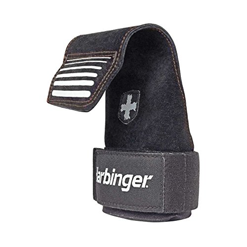 Harbinger Lifting Grips Hebegurt für Handgelenkschutz, Gewichtheben, Krafttraining, Schwarz von Harbinger