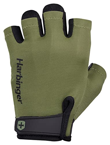 Harbinger Power Gloves 2.0 für Gewichtheben, Training, Fitness und Fitnessstudio, Unisex, Grün, Größe L von Harbinger